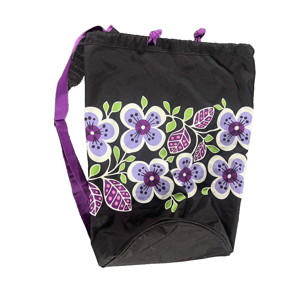 Vera Bradley Large Laundry Duffel College Bag Tote Plum Petals